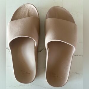 Women's Tan Arch Support Slides